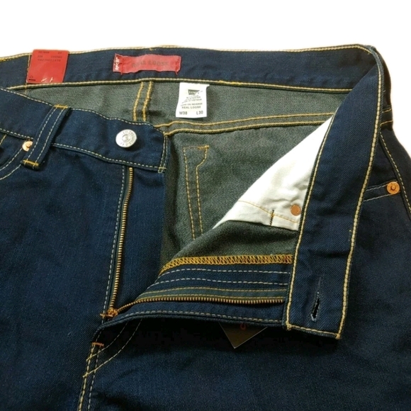 Levi's Wide Leg Real Loose Jeans Men Sz 38 Blue Denim Type 1 Vtg Y2k Skater NOS - Picture 5 of 12